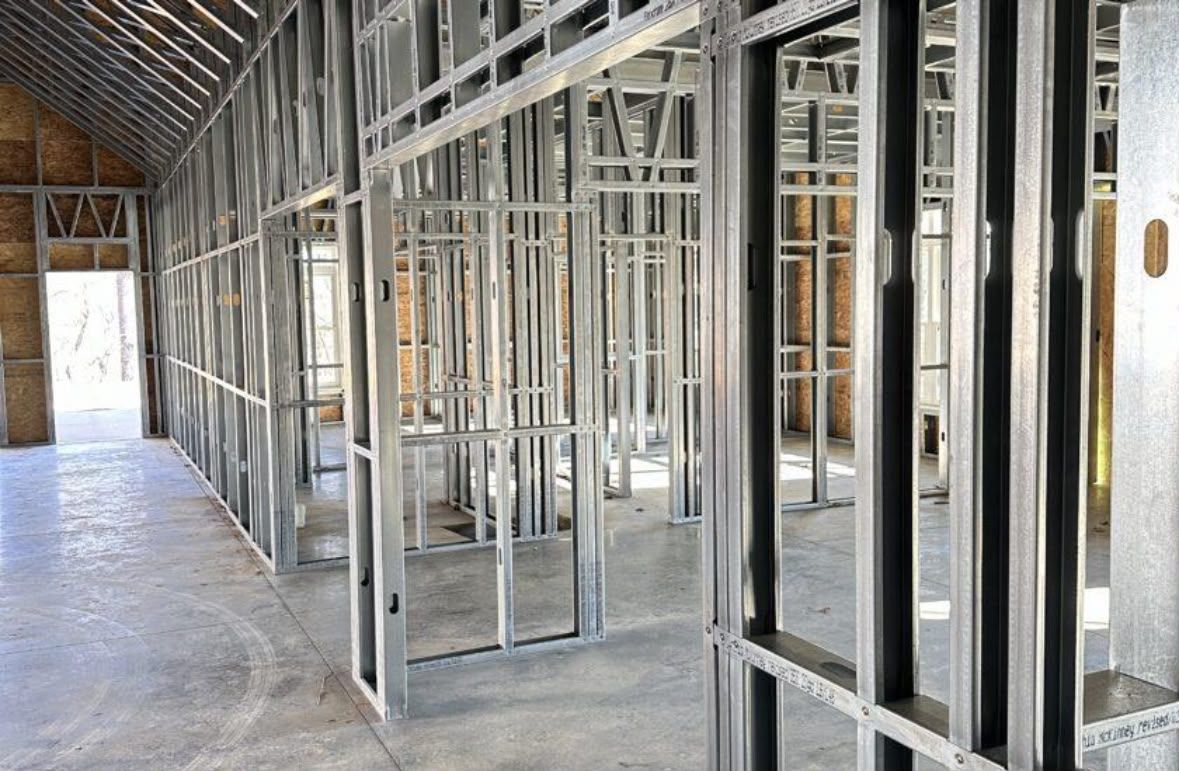 Shine Interior steel stud framing project
